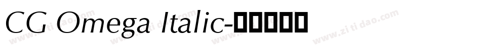 CG Omega Italic字体转换